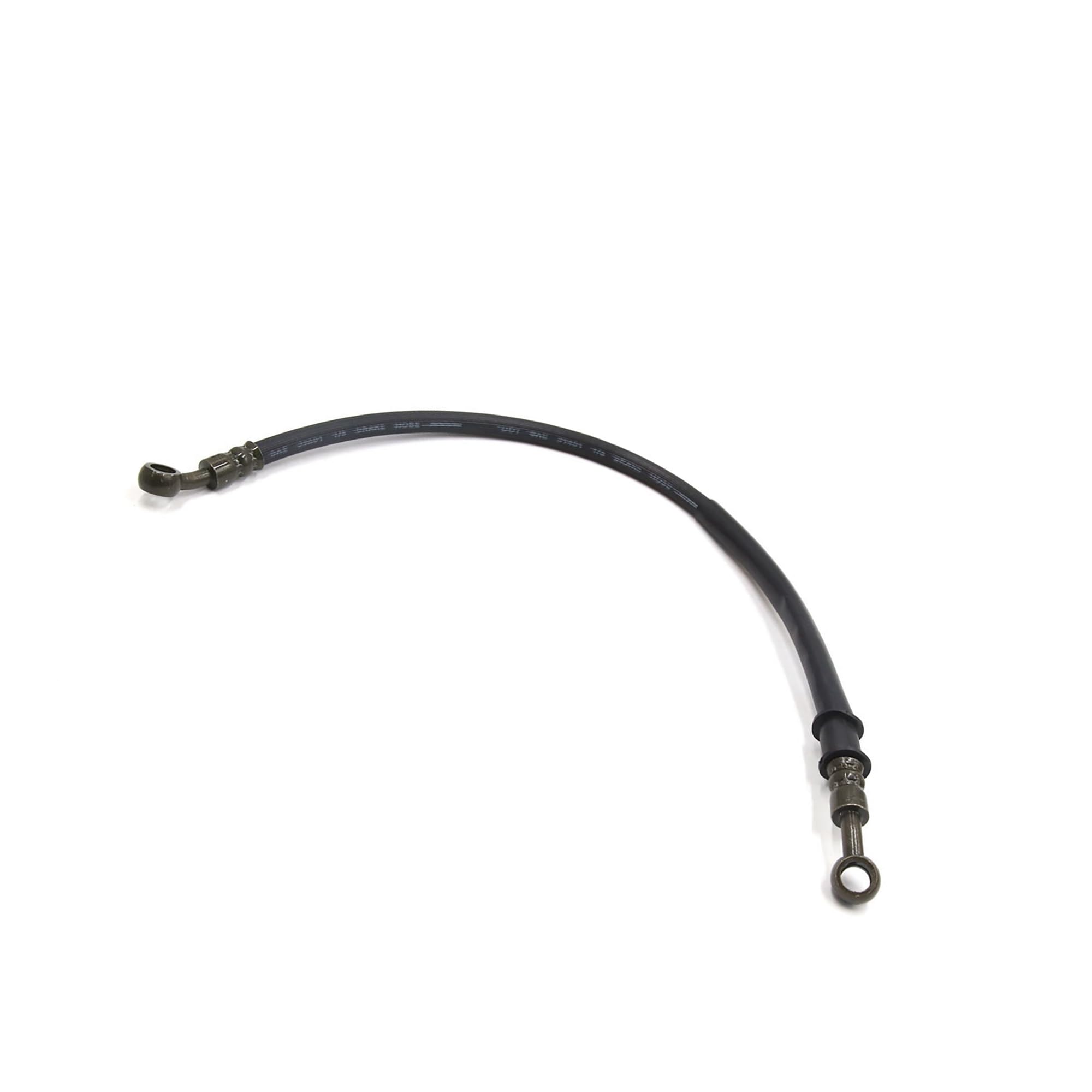 Hihaha Black Metal 55cm Length Brake Hose Oil Fuel Line Tube for Motorcycle Durable Material