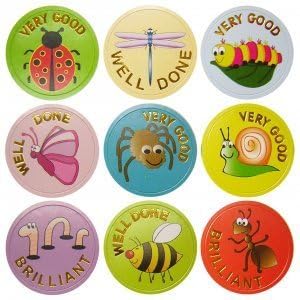 108 Mini Beast Reward Motivational Stickers