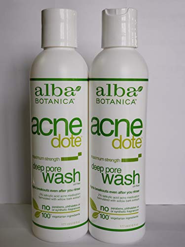Alba Botanica Natural Acnedote Deep Pore Wash, 6 Ounce. (Pack of 2)