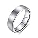 Greenpod 6mm Tungsten Carbide Wedding Band Promise Rings Domed Round Brushed Comfort Fit Size 10