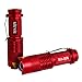 NIANPU 5 Pack Mini Zoomable Cree 7W 350LM Q5 Tactical Flashlight Torch Lamp Light with 3 Mode Adjustable Brightness Power by AA/14500 (RED)