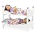 Emily Rose 18 Inch Doll Furniture | 2 Single Stackable 18 Inch Doll Beds | Doll Bunk Bed, Includes 2 Sets of Colorful Bedding & Ladder | Fits 18