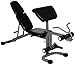 XMark FID Flat Incline Decline Weight Bench, Adjustable Bench, Decline to Full Military Press Position, Preacher Curl and Leg Extension XM-4418