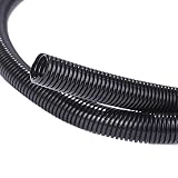 Alex Tech 25ft - 1/4 inch Split Wire Loom Tubing Wire Conduit - Black