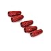 ILJILU 5pcs Bicycle Presta Wheel Rims Tyre Stem Air Valve Caps Dust Cover - Red