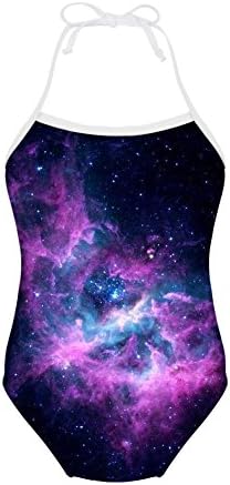 STARTERY Stylish Galaxy Pattern 3-8T Baby Girls's One Piece Swimwear Cartoon Bathing Suit
