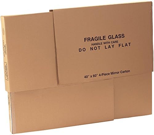 Mirror Boxes, 4-Piece, 40" x 60" x 3 1/2" 1 Piece of 40" x 60", Kraft (1 Set of 4 Pieces)