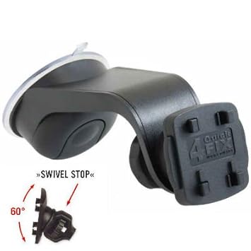 KRS - H4+ Fahrzeughalter KFZ Navi Saugfuß Halter für Medion Navigon Becker Garmin Tomtom iPhone Samsung Huaweii usw. Swivel Neck Suction Mount Saugnapf-Halter (H4)