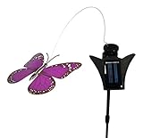 Solar Powered Flickering Purple Monarch Butterfly (Purple)
