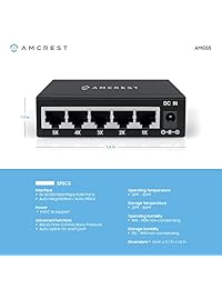 Amcrest 5 port Gigabit Ethernet Network switch