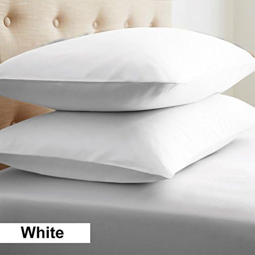 Thread Spin Hotel Collection 2 Piece Euroshams 600 Thread Count Egyptian Cotton Sateen Size 26" X 26" Color White.