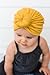 Girls Baby Cotton Cloth Turban Kont Toddler Tabbit Ear Hat Kids Set Head Cap (14.2-22 inches, T2-5 Pack Pink&Grey&Purple&Yellow&Blue)