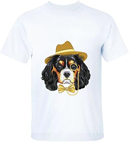 HappyAnimal Men Hat Glasses Tie Culture Dog Funny T-Shirts for Men