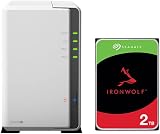 Synology DS220J NAS Drive 4TB 2 Bay Desktop - 2x 2TB Seagate IronWolf Drives view 2