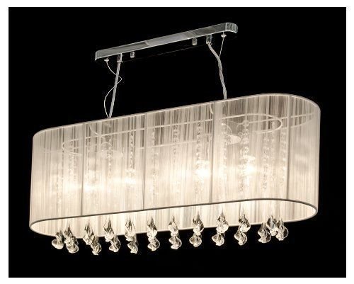 Belgravia Crystal Chandelier Pendant Light Glass, White