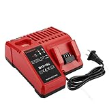 Energup Battery Charger 48-59-1812 for 12V-18V Milwaukee M12 M14 M18 Lithium Battery 48-11-2420 48-11-2440 48-11-1820 48-11-1840 48-11-1850 48-11-2401 48-11-1890