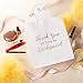 Juvale 11 Bridesmaid and 1 Maid of Honor Thank You Paper Gift Bag Rose Gold Foil Text Includes 20 Sheets of Tissue Paper Perfect for Bridal Party Favours White 23 x 20 x 10 cm
