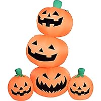 Haunted Hill Farm 6-Ft. Inflatable Stacked Pumpkin Jack-O-Lantern Decoration with Lights | Outdoor Blow-Up Festive Halloween Party Decor | HISTKPMPKN061-L Haunted Hill Farm 6-Ft. Inflatable Stacked Pumpkin Jack-O-Lantern Decoration with Lights | Outdoor Blow-Up Festive Halloween Party Decor | HISTKPMPKN061-L