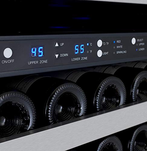 Allavino-VSWR172-2SSRN-FlexCount-Series-172-Bottle-Dual-Zone-Wine-Refrigerator-with-Right-Hinge