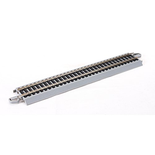 Bachmann Trains - Snap-Fit E-Z Track 9” Straight Track (4/card) - Nickel Silver Rail With Gray Roadbed - HO Scale, 8