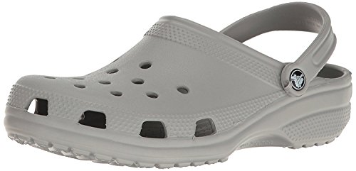 crocs Unisex Classic Clog,  Light Grey, 17 US Men / 19 US Women