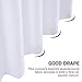 Wimaha Fabric Shower Curtain Liner Water-Resistant, Machine Washable, 100% Polyester, Perfect for Bathroom Stall Bathtub Tub, White, 72x72