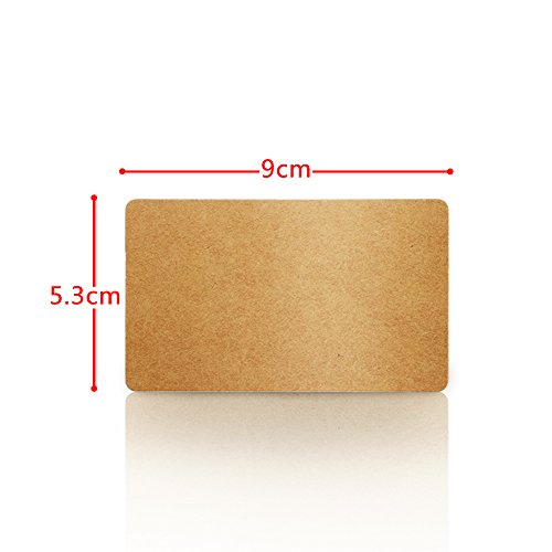 image for Weoxpr 400pcs Blank Kraft Note Paper Business Cards Vocabulary Word Ca