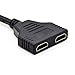 Valinks(TM) HDMI Male To Dual HDMI Female 1 to 2 Way Splitter Adapter Cable For HDTV,Support Two TVs The Same Time,Signal 1 in 2 Out