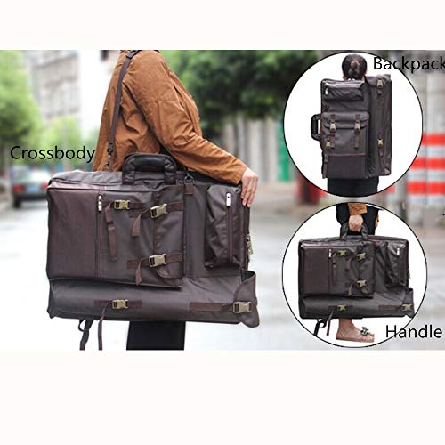 Tanchen 4K Waterproof Artist Portfolio Carry Shoulder Bag Multifunctional Drawboard Bags for Drawing Sketching Painting (Coffee)
