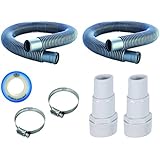 FibroPool Pool Filter Hose Replacement Kit - Two 3-Foot 1.5