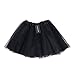 Anleolife 12'' Girl Tutu Skirt Party Tutus Pure Color (Black)
