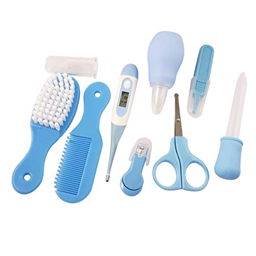 Forart Baby Grooming Kit Infant Nursery Set Newborn Healthcare Kits Child Care Baby Nail Clipper File Scissor Tweezer Thermometer Brush Comb Cleaning Sets