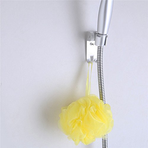 Efanr Solid Aluminum Wall Mounted Hand Showerhead Holder Rotatable Adjustable Sprinkler Shower Head Hose Stand Bracket Base Clip Bathroom Accessories (A)