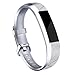 AK for Fitbit Alta HR Bands, Newest Fitbit Alta HR Bands Replacement Wristband Straps with Secure Metal Buckle for Fitbit Alta HR/Fitbit Alta (Silver, Small)