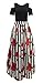 Ofenbuy Women's African Print Maxi Dress A-Line Tunic Floral Dress Suits