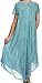 Sakkas 14802 - Faye Cap Sleeved Rayon Caftan Cover Up Dress - Turquoise - OS