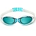 Olympia Nation Pro Swim Goggles - Aqua with Mirrored Lenses