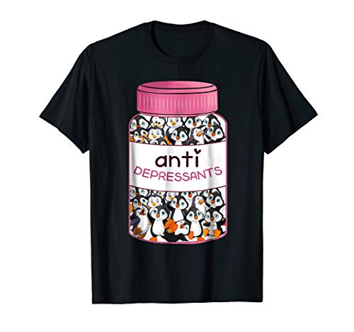 Anti depressants penguin t-shirt