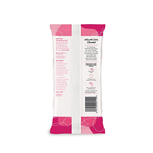 Summer's Eve Sheer Floral Daily Refreshing Feminine Wipes, Removes Odor