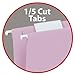Smead Standard Hanging File Folders, 25 Count, Lavender, 1/5-Cut Adjustable Tabs, Letter Size (64064)