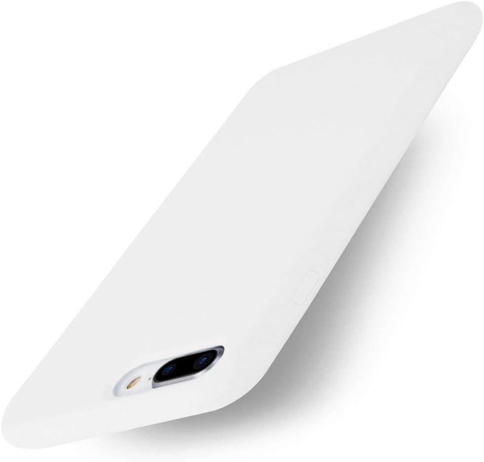 Yajuhoy iPhone 8 Plus Case / iPhone 7 Plus Case, Liquid Silicone Gel Rubber Case Soft Microfiber Cloth Lining Cushion Compatible with Apple iPhone 8 Plus (2017) / iPhone 7 Plus (2016) - White