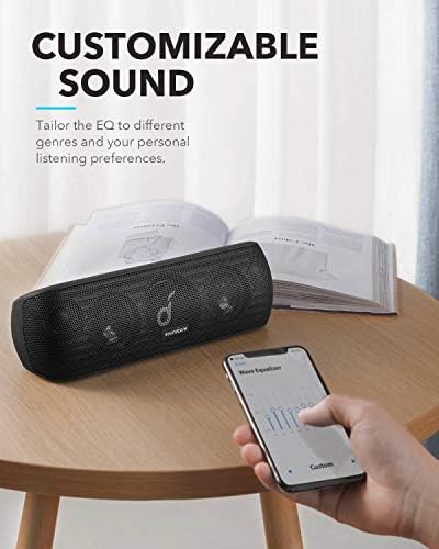 Soundcore Motion+ Enceinte Bluetooth avec Son Hi-Res 30W, USB-C, 12 Heures d'autonomie, étanchéité IPX7, appli avec EQ modifiable, DSP avancé et Audio Haute fidélité
