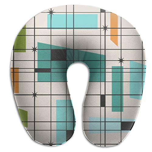 Jhgsjnsf Retro Grid & Starbursts Travel Pillow Memory Car Airplane Office Home CafÃƒ Bus Printed U-Shape Neck Pillow