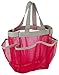 Handy Laundry Masirs Mesh Shower Caddy - 7 Pocket Portable Bathroom Organizer Tote for Travel, Gym & Dorm - Collapsible Small Shower Caddy Bag to Hold Toiletries & Essentials (Pink)