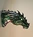 Pacific Giftware Medieval Times Green Dragon Wall Plaque with LED Illuminated Eyes Sculpture Plaque Home Decor