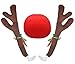 Crusar Christmas Reindeer Vehicle Costume with Jingle Bells Car Reindeer Antlers & Nose - Window Roof-Top