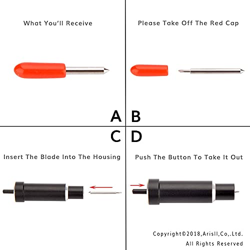 Arisll Blades for Cricut Explore Air 2 Air Explore 3 Maker Maker 3, 30 Pieces 45 Degree Fine