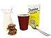 Golden Spoon Quality Disposable Hot Coffee Insulated Cups 50 Pack – Stylish Contemporary Ripple Design - Perfect For Coffee Shops And Bars (12 oz, Red Design)