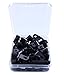 Shapenty Black Nylon Screw Mounting R Type Cable Clamp Fastener Plastic Wires Cord Clip Fixer Holder Organizer for 3/8 Inch /9.5mm Diameter Wire Rope Tube Management, 60Pieces/Box
