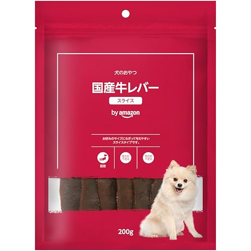 by Amazon 犬のおやつ 国産牛レバー スライス 200ｇ